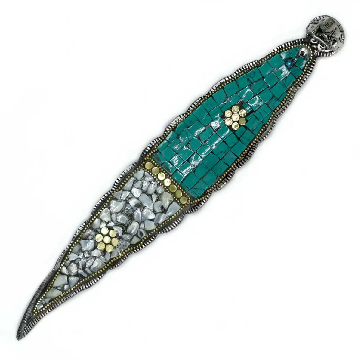 Buddha long leaf decorative incense holder in Tibetan style made for burning incense sticks