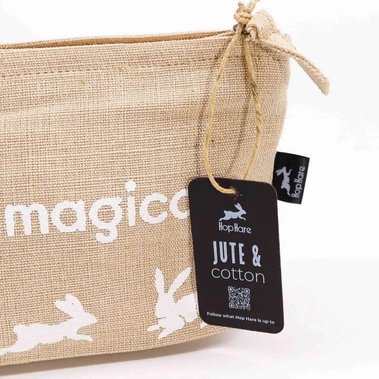 Magical hare pouch with a cute hare illustration and the phrase “I am Magical” on the design.