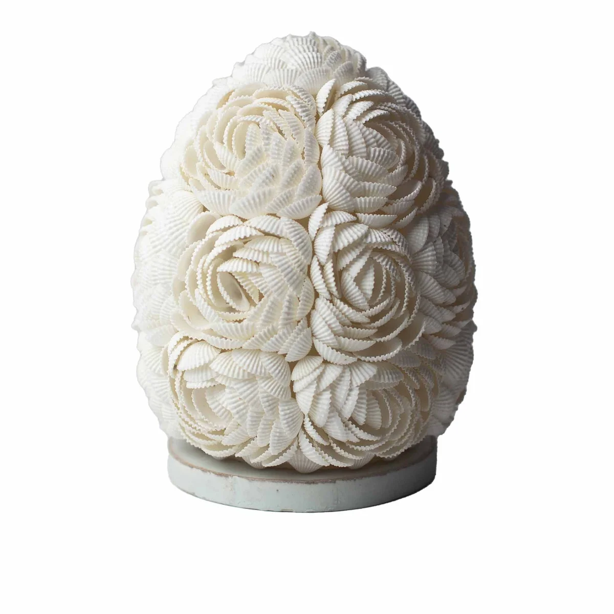 Boho sea shell lamp in rose color with oval shape, 15cm size, decorative lighting accessory