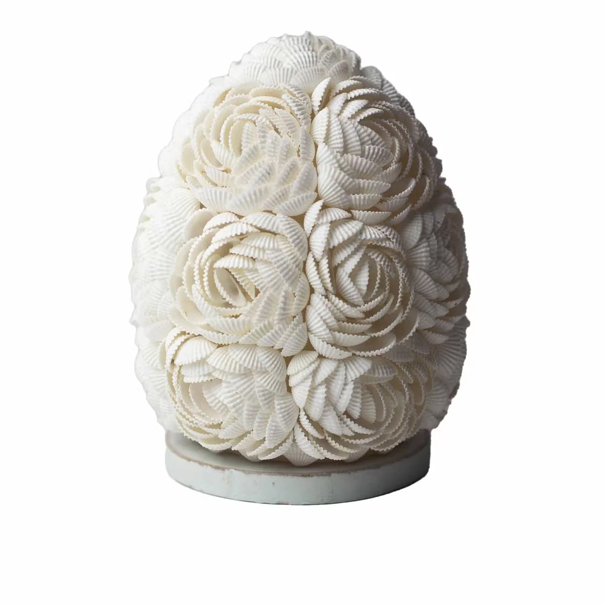 Rose oval Boho Sea Shell Lamp 15cm showcasing boho style lighting with natural shell texture and soft glow