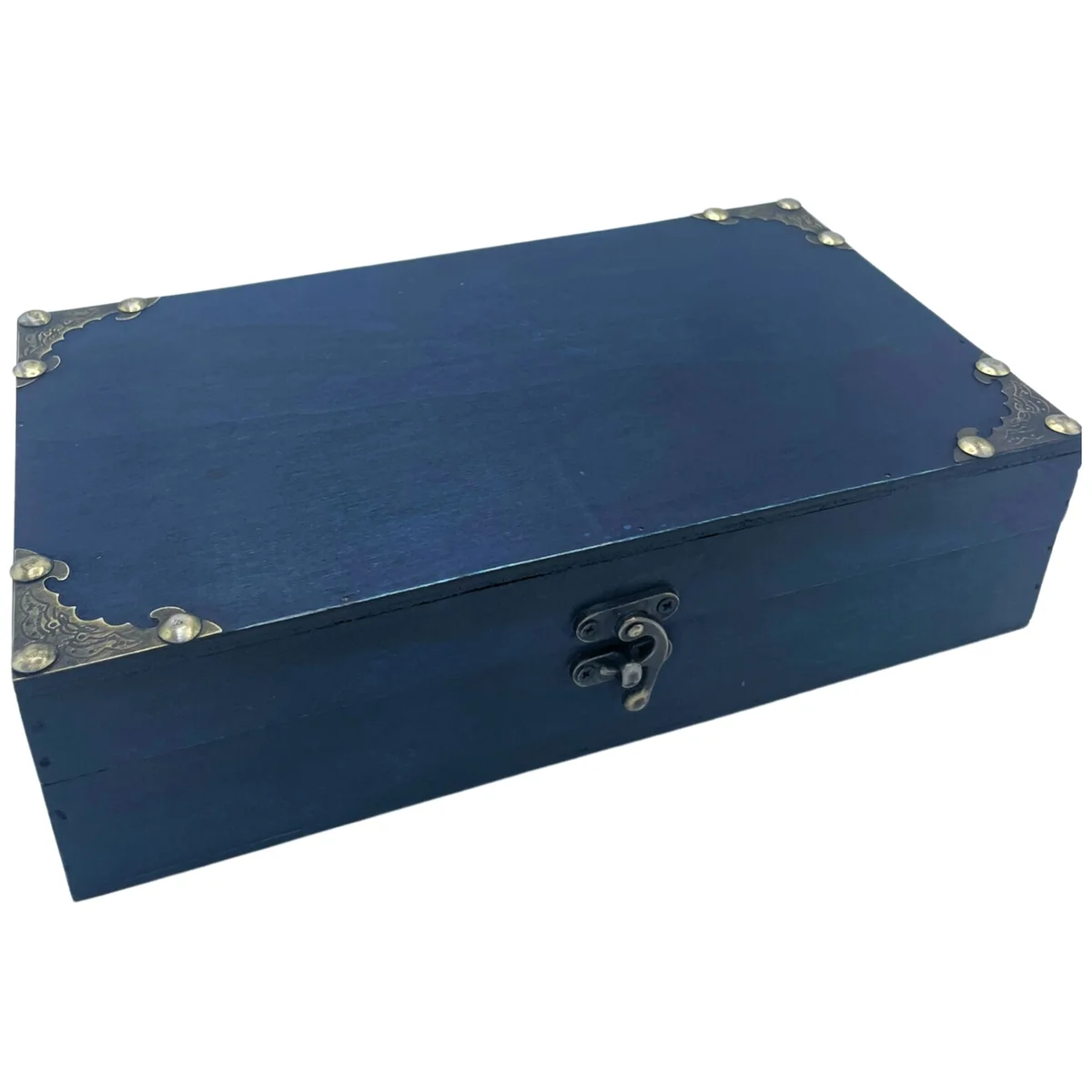 Teal coloured tea gift box designed as a hamper for gifting tea products and accessories