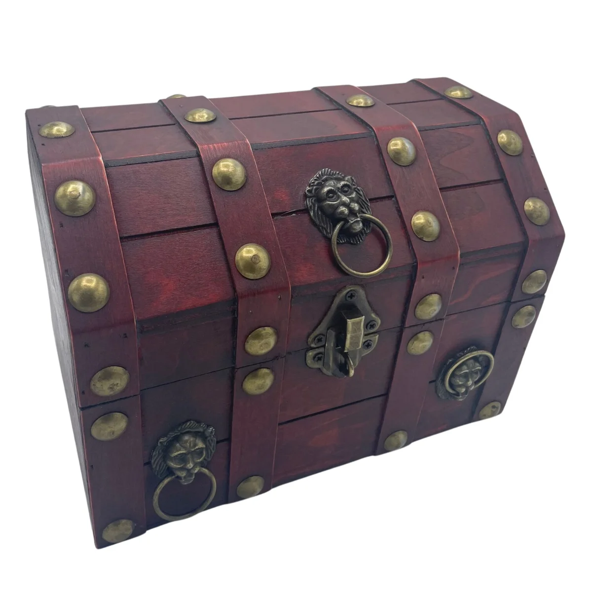 Large treasure chest in plain tan shown against a white background.