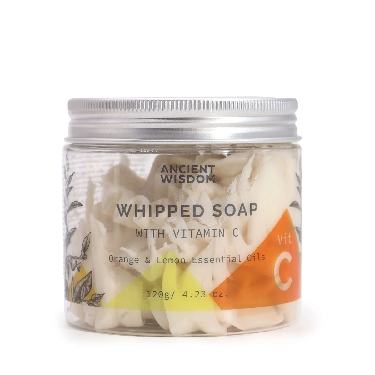 Creamy aromatherapy whipped soap with vitamin C