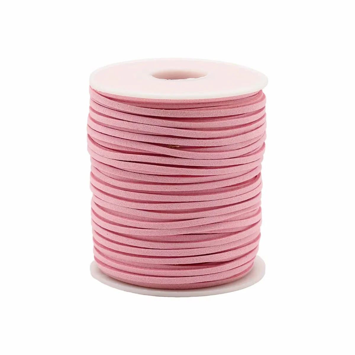 Pink bulk jewellery cord, 2.5mm thick, 45m long, rolled in compact roll
