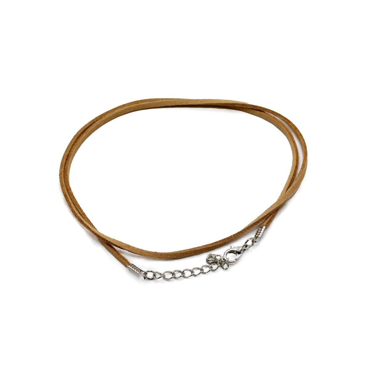 Tan faux leather cord, 2.5mm thick, 55cm long – 2.5mm leather necklace cord.