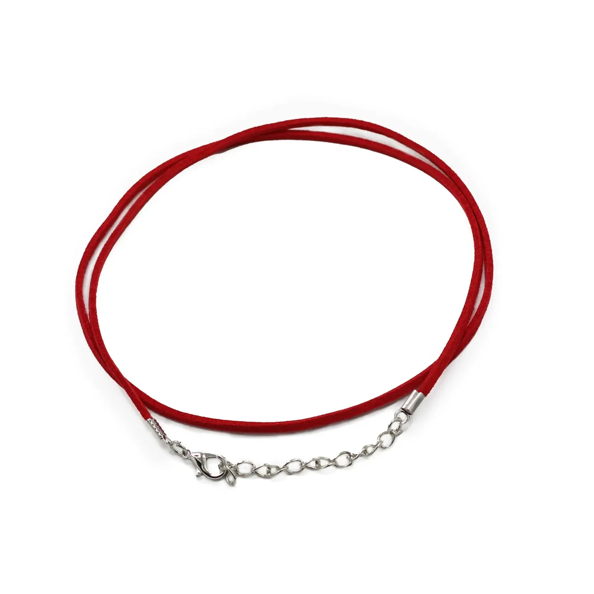 Red pendant cord made of faux leather, 2.5mm thick, 55cm long.