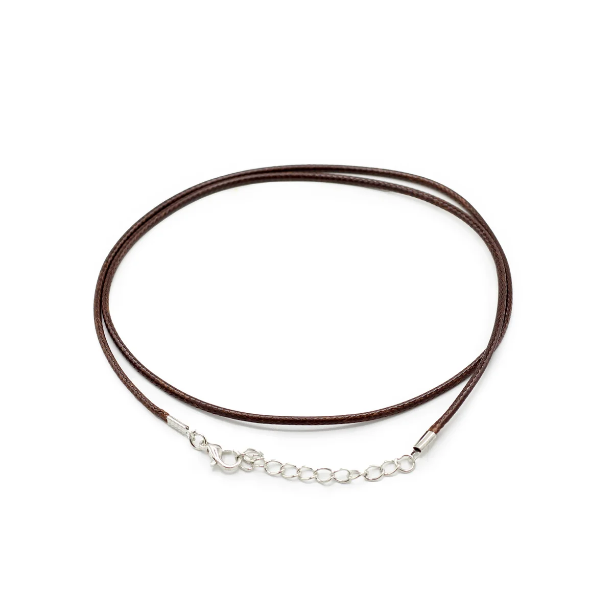 Dark brown 2mm pendant cord, waxed, 55cm length
