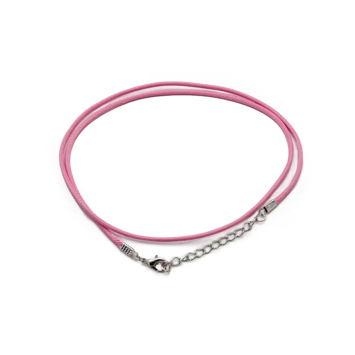 55cm necklace cord in pink waxed 2mm pendant, 55 cm long with smooth finish