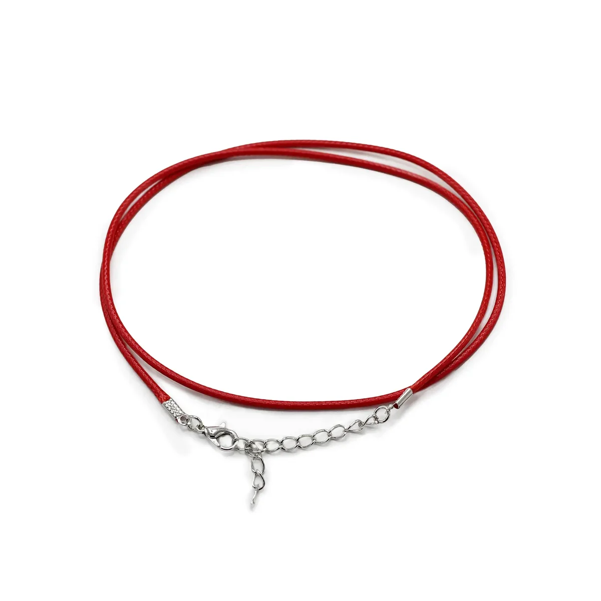 Red pendant cord, 2mm thick, 55cm in length, waxed for durability.