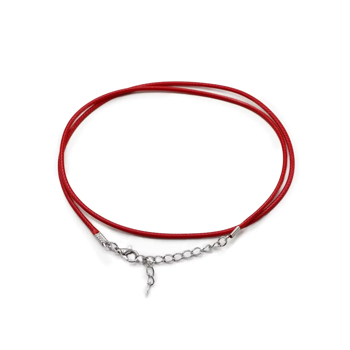Red 2mm thick 55cm waxed cord shown against neutral background