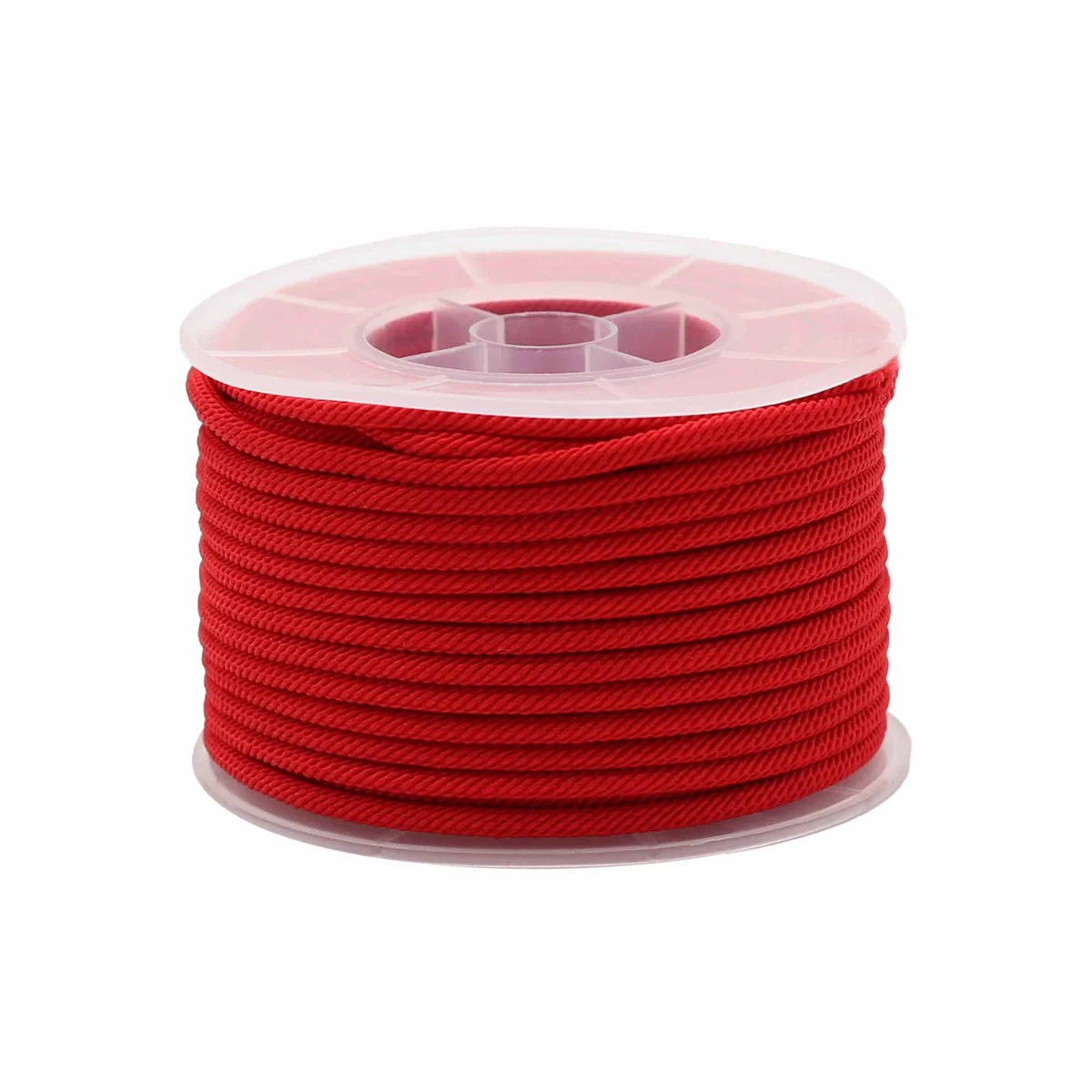 Bulk red string 17m roll, 3mm thick, laid flat on surface