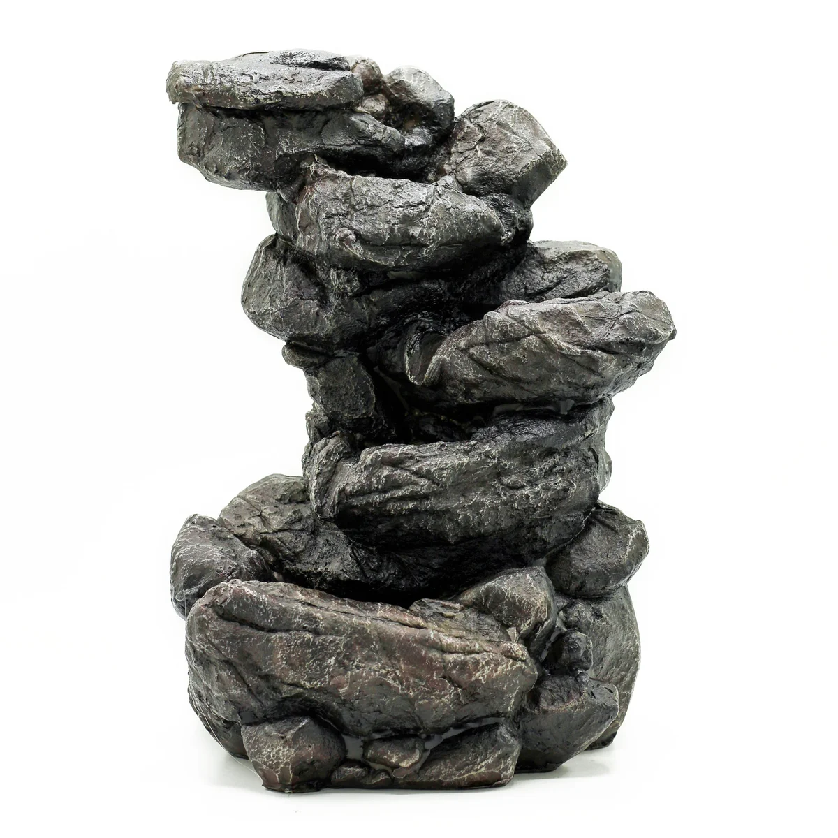35cm tabletop indoor water fountain with natural rock formation and cascading water