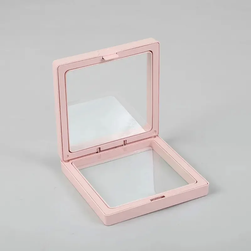 Large 3D floating pink photo frame, 11x11 cm, displayed on a flat surface.