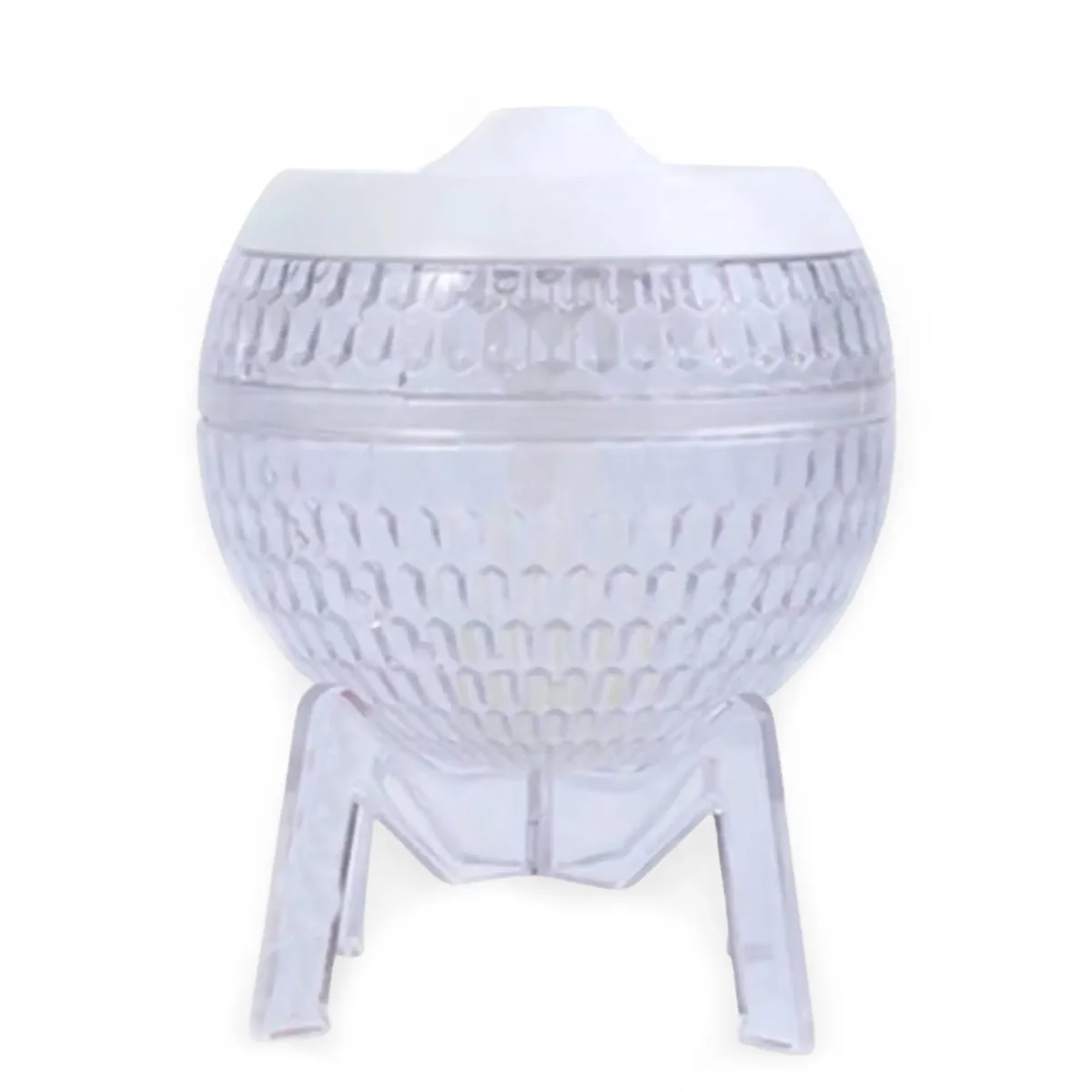 Clear USB colour change humidifier Mondo Planet with down light, transparent design for home use