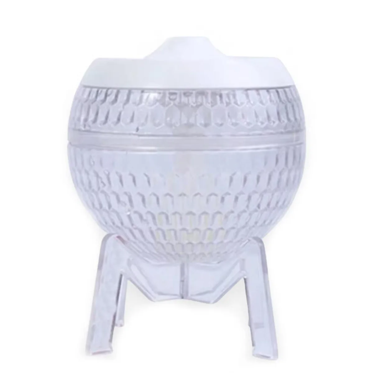 Clear USB desktop humidifier Mondo Planet with colour-changing down light, transparent design