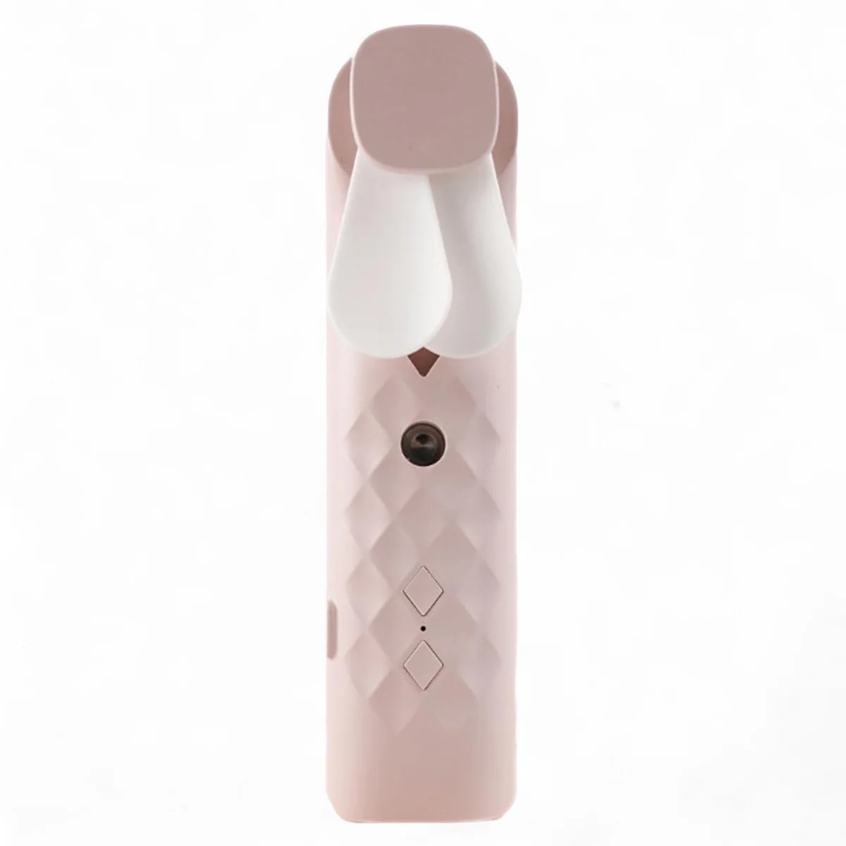 Pink USB rechargeable portable face mist spray and fan with nano mist function for cooling and hydration