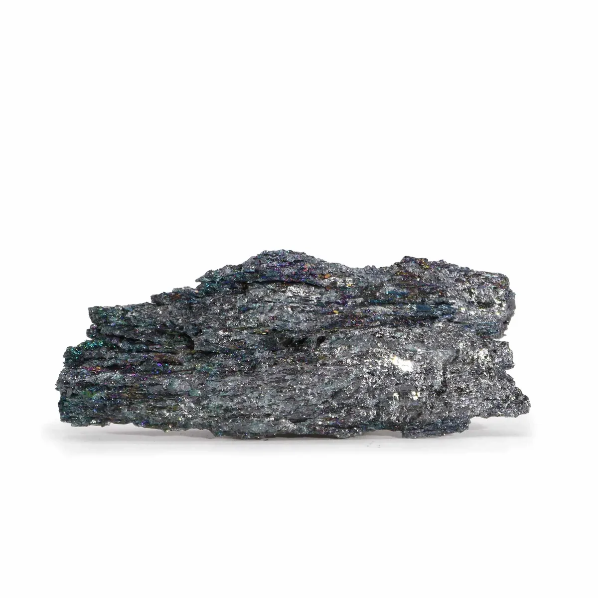 Enhanced natural titanium seven colour chakra stone showing vibrant layered hues, weighing approx 40-80gm, 7-10cm size