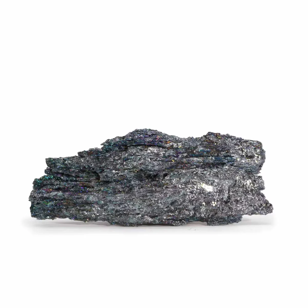 Polished seven colour decorative chakra stone made from enhanced natural titanium, measuring 7-10cm and weighing 40-80gm