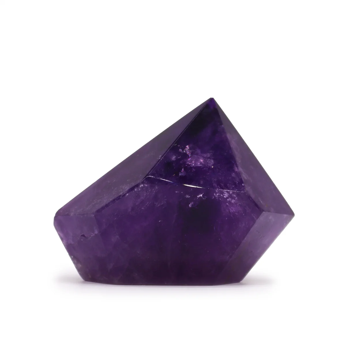 Medium rich colour amethyst points measuring approximately 5.5 to 6.5cm with vibrant purple hues