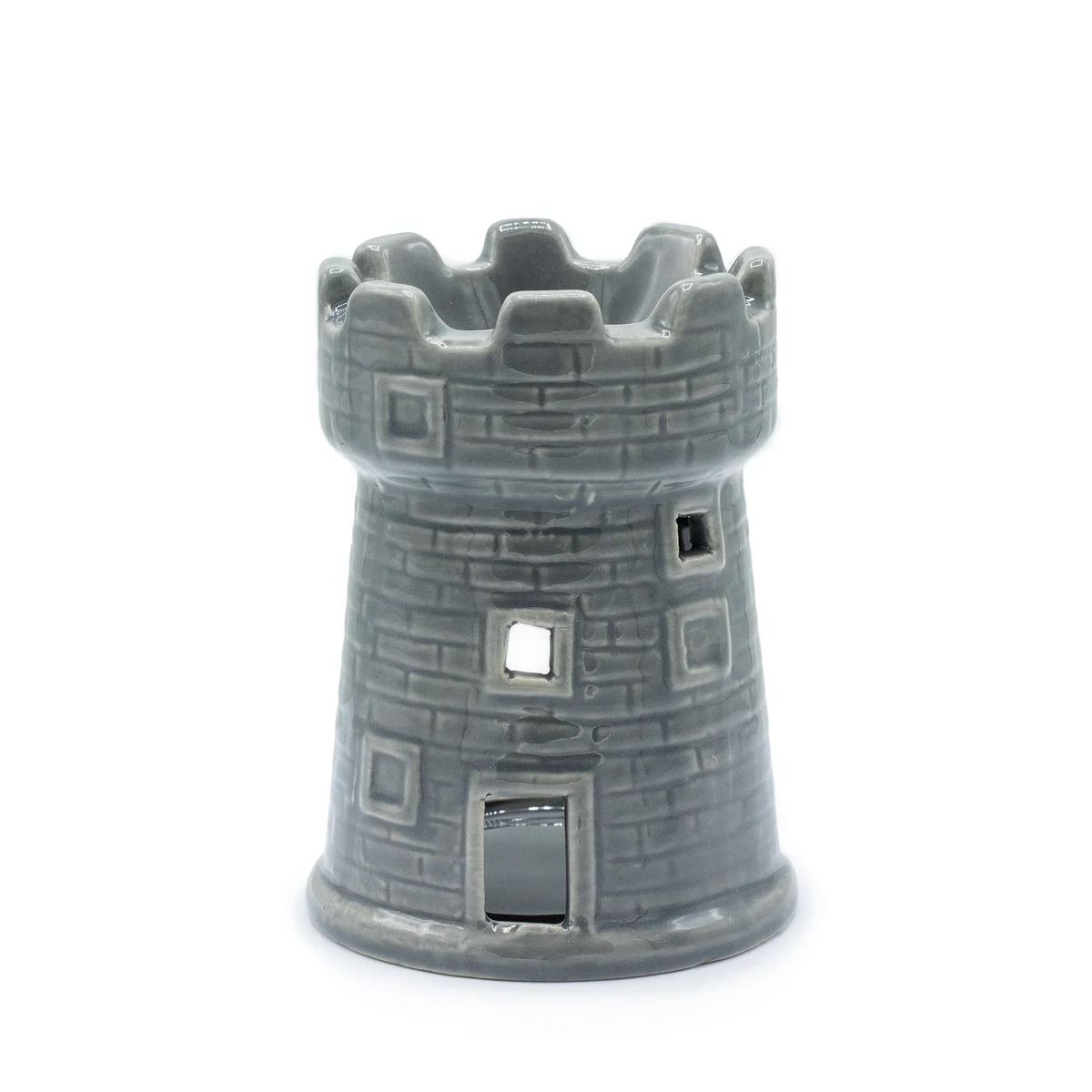 Grey castle oil burner in photo.