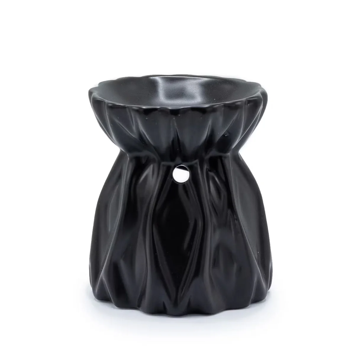 Geometric black oil burner, a home fragrance burner.