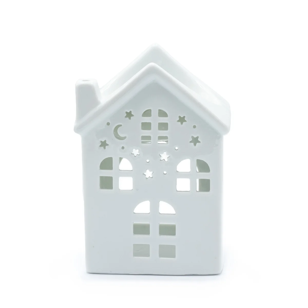 Ceramic aroma oil burner with house warming design, ideal for diffusing scented oils in home spaces