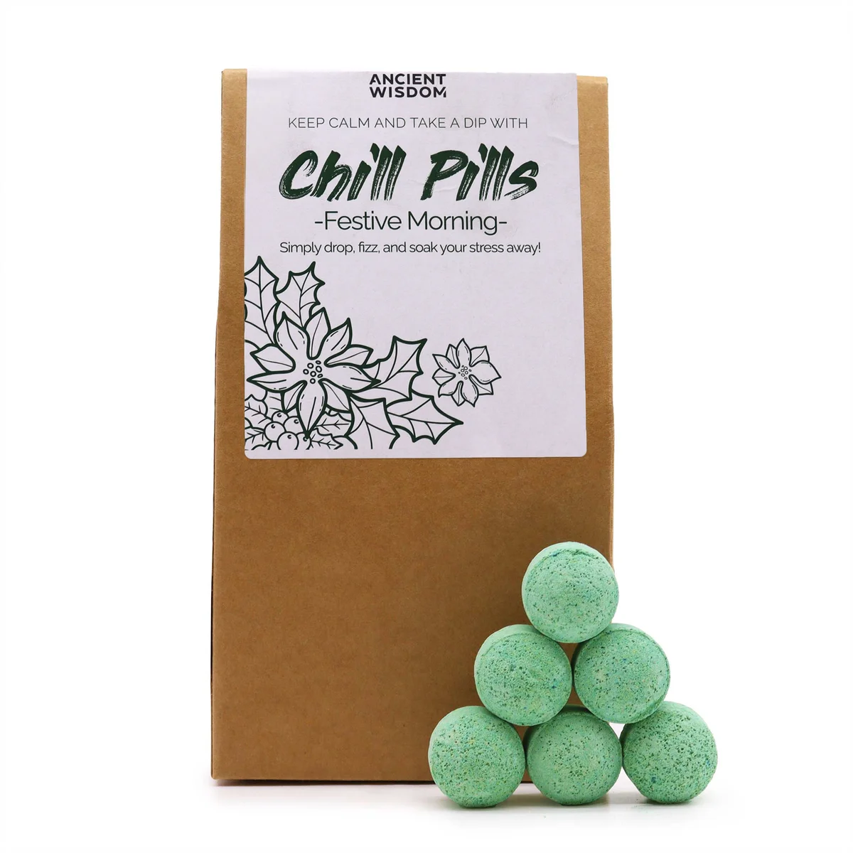Chill Pills Gift Pack 350g Festive Morning with assorted christmas sweets gift in colorful packaging