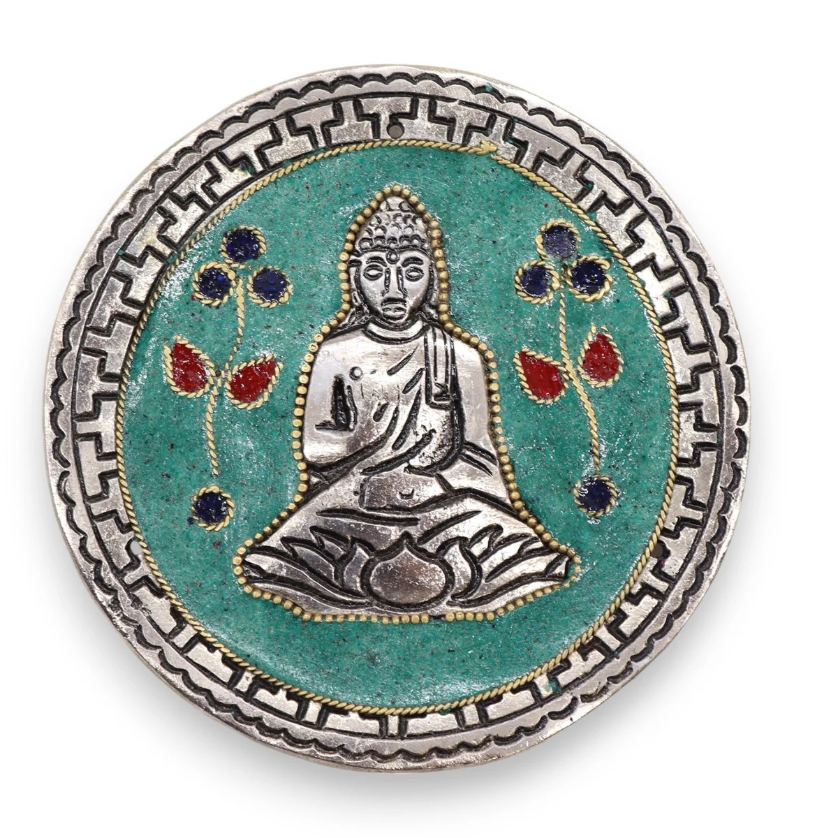 Green Buddha incense holder designed for holding incense sticks, decorative and functional home decor accessory