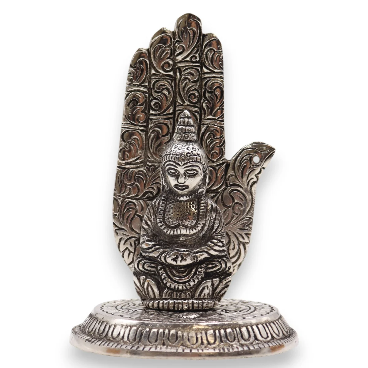 Hand Buddha incense holder shaped like a meditative hand holding an incense stick, minimalist design