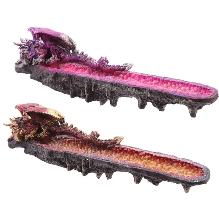 Crystal dragon incense ashcatcher displayed against a neutral background