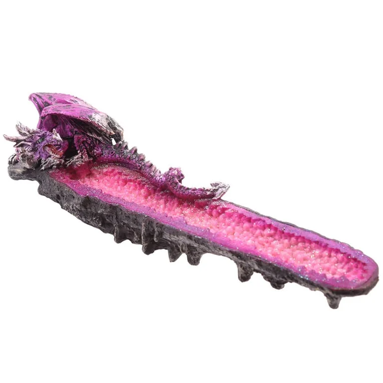 Geode crystal dragon outcrop incense ashcatcher as a dragon incense holder