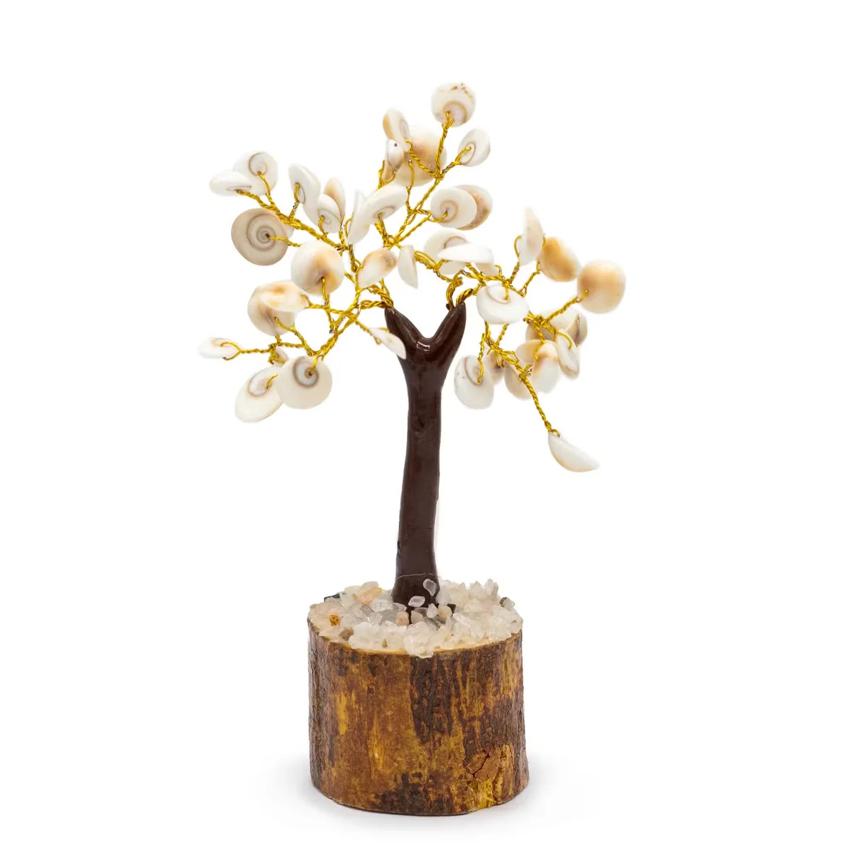 Med Gomati Chakra Circle Stone Tree with 45 stones, a meditation decor ornament for spiritual spaces