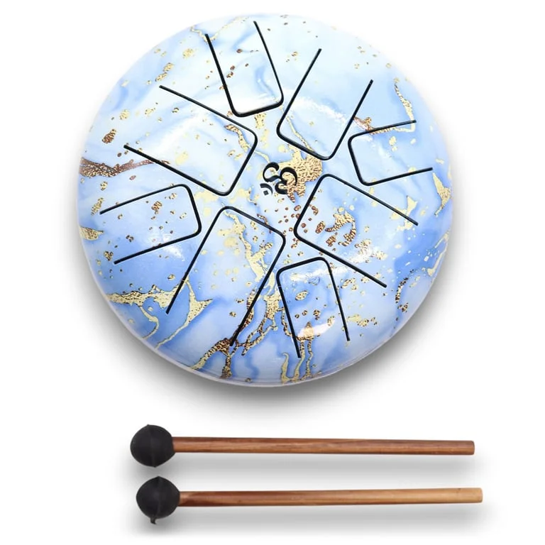 Hapi Drum 18cm blue drum figurine with sky design