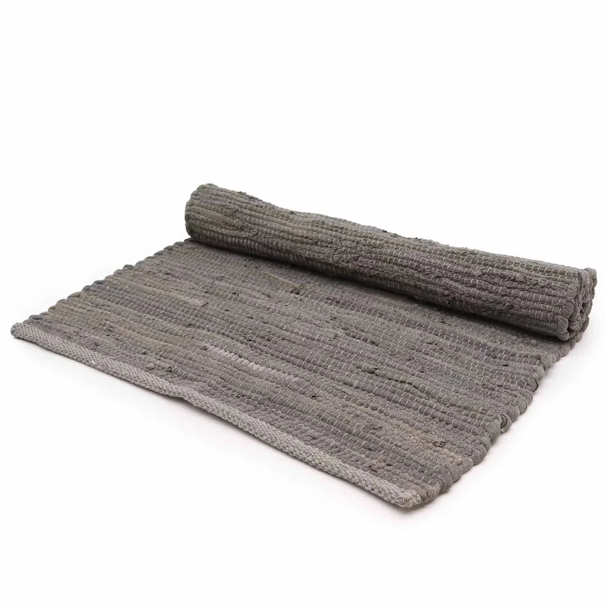 Large handwoven rug made from cotton, handloomed in India, featuring a traditional pattern