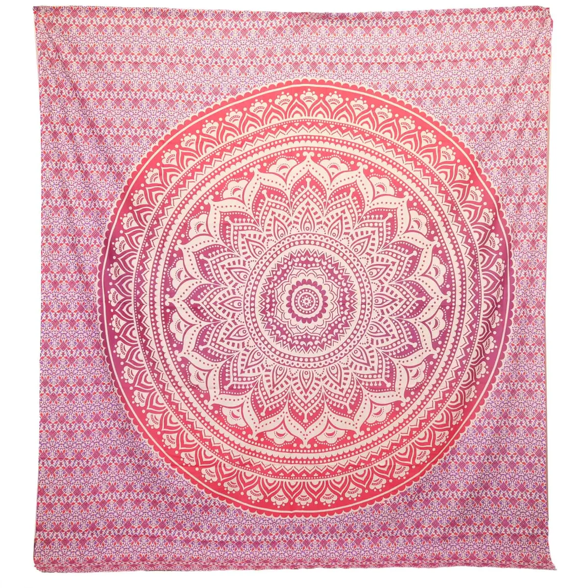 Purple beach spread mandala wall hanging with detailed geometric pattern