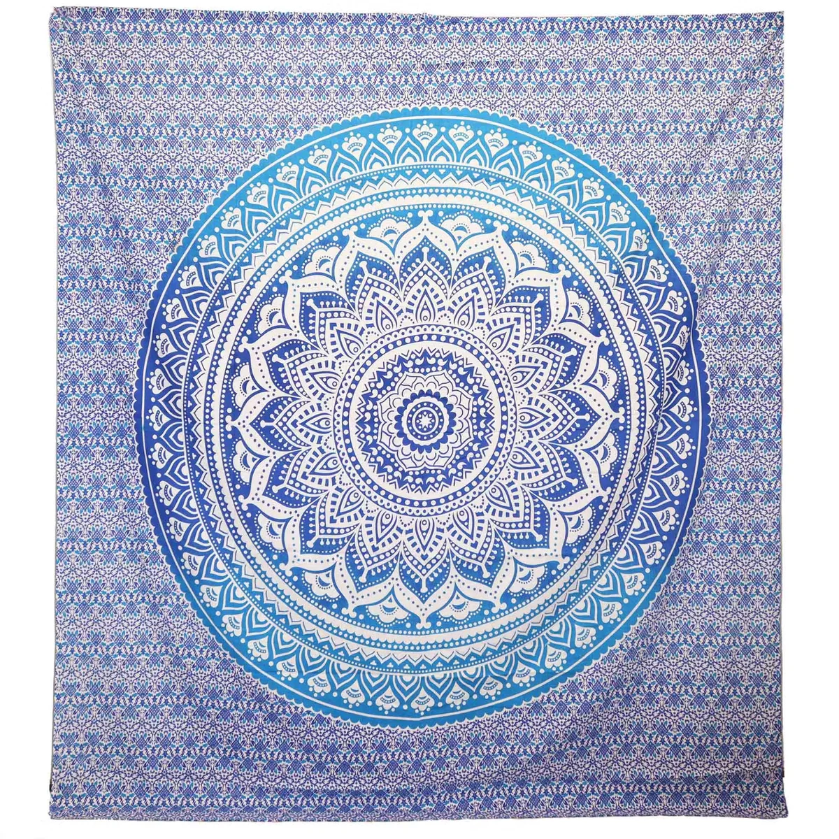 Blue Umrao Mandala decorative wall hanging with intricate geometric pattern.