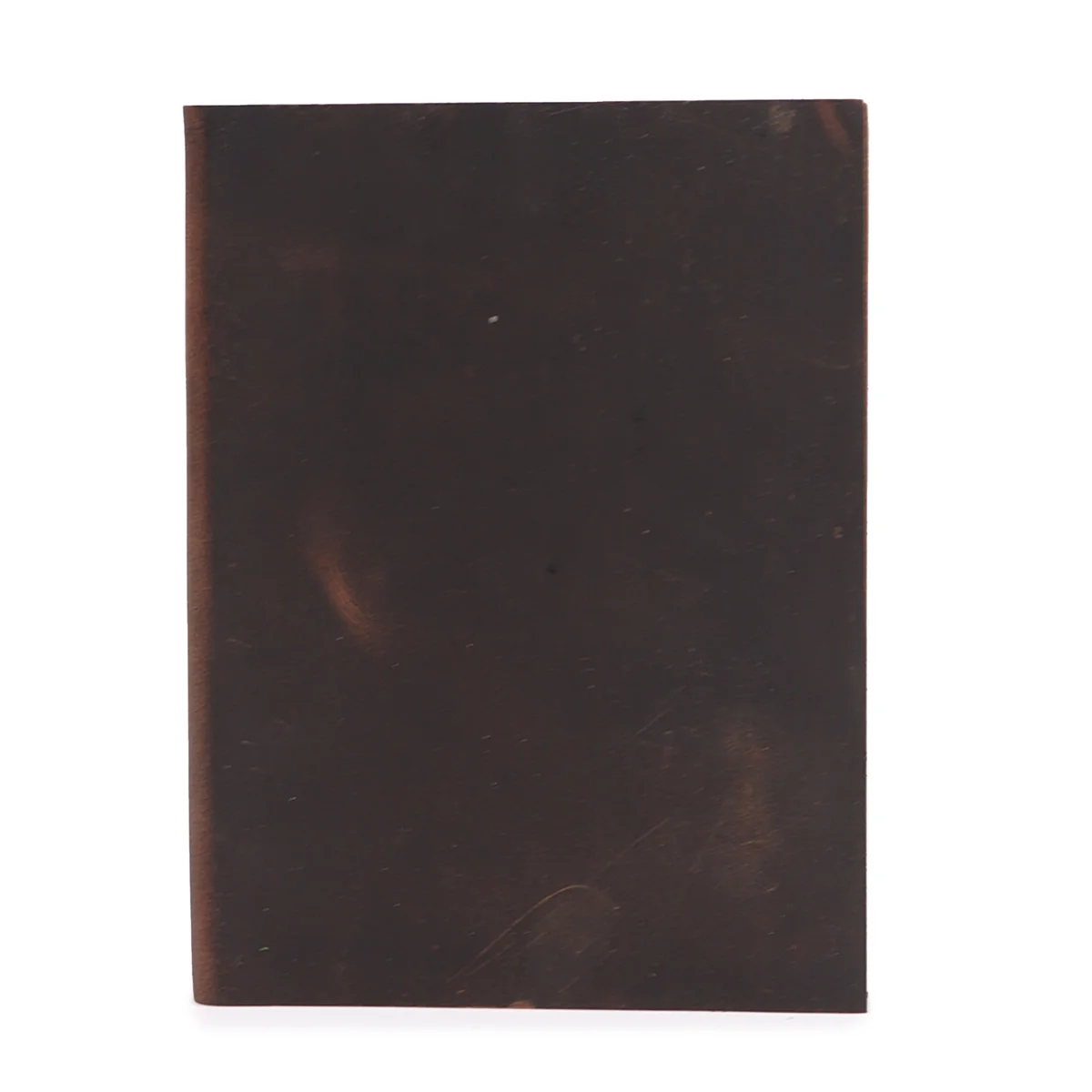 Black tan notebook open showing lined pages, 20x15cm size, suitable for daily notes and writing tasks