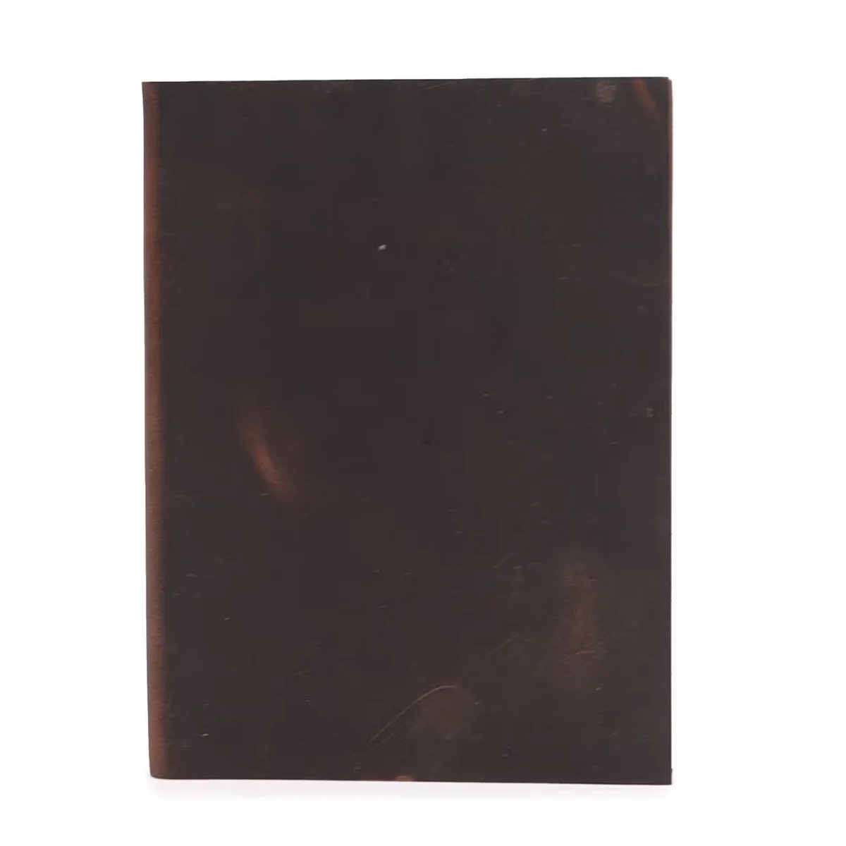 Black and tan daily 100 page notebook with lined pages, 20x15cm, open showing neat lines on white paper