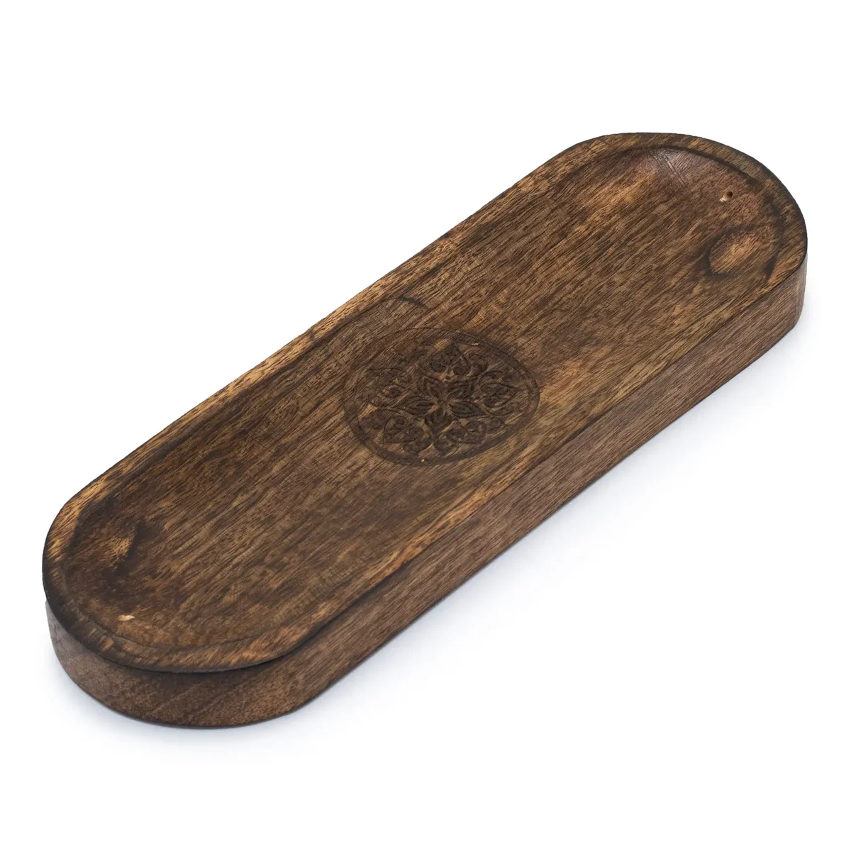 Large incense tray with a mandala design, measuring 30x10 cm.