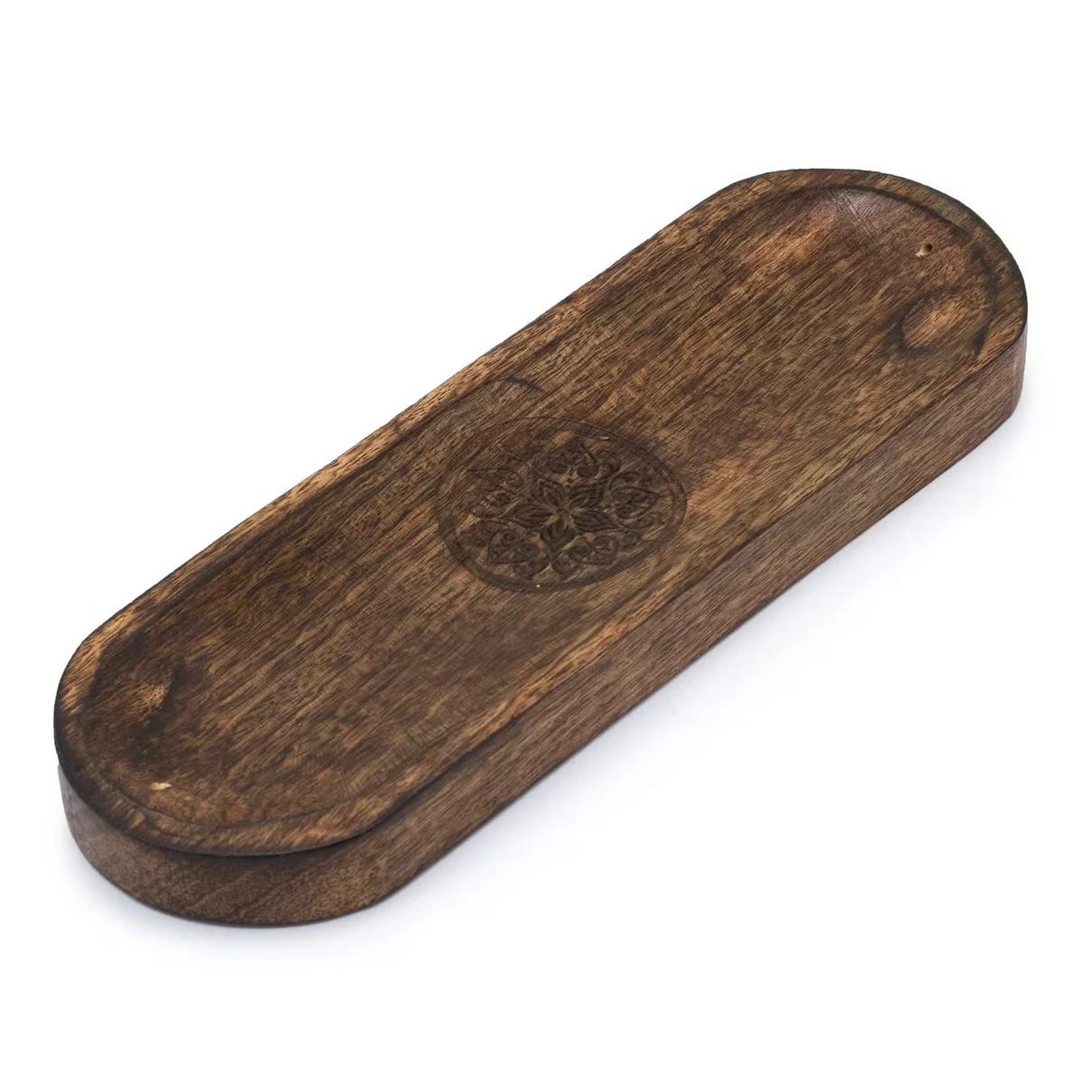Decorative incense tray with mandala design, 30x10cm, suitable for incense holders