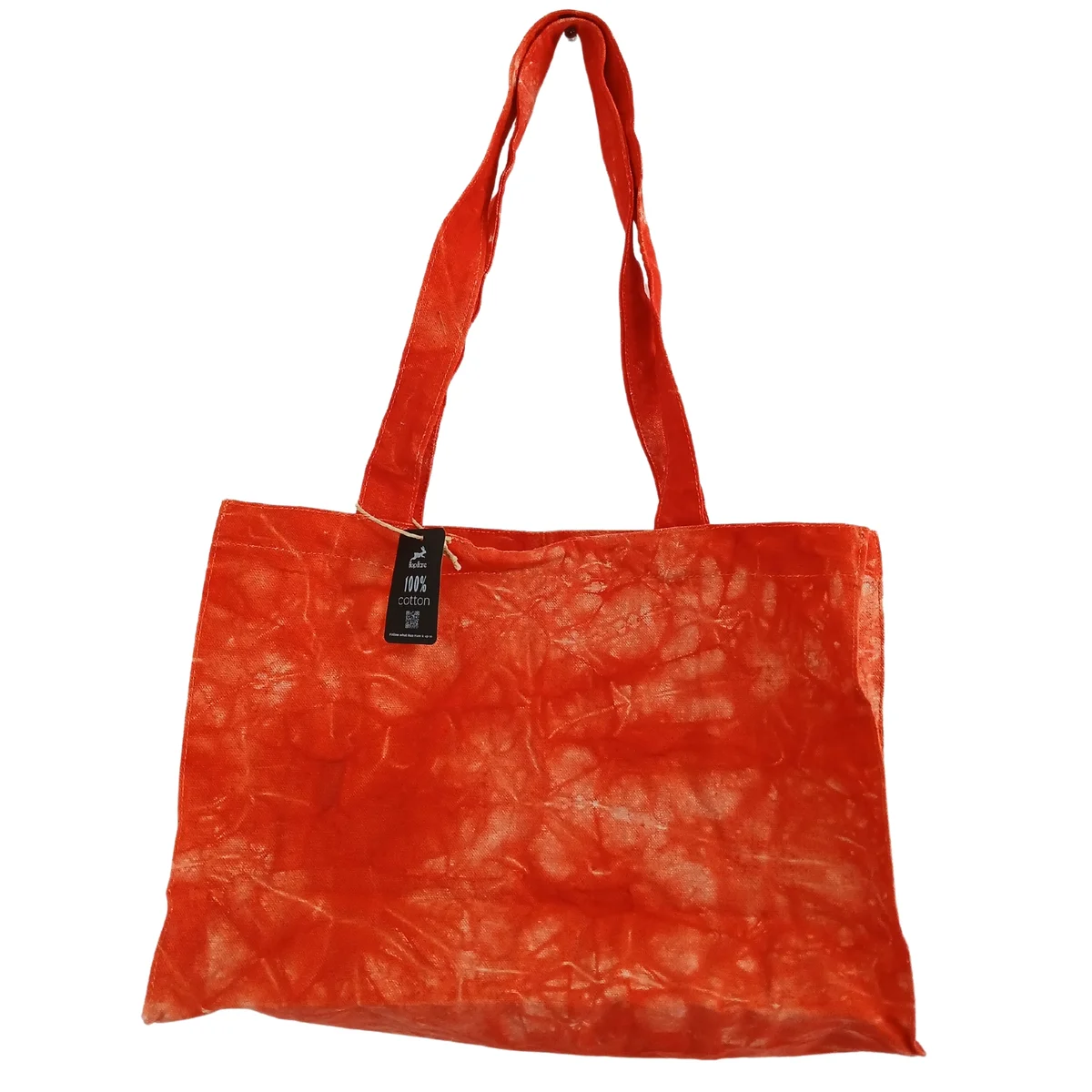 Desert orange handbag with stonewash effect, compact and stylish handy bag in desert orange color