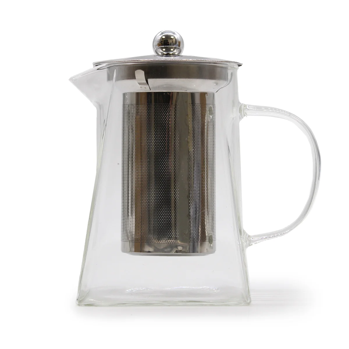 780ml glass teapot in tower shape with infuser
