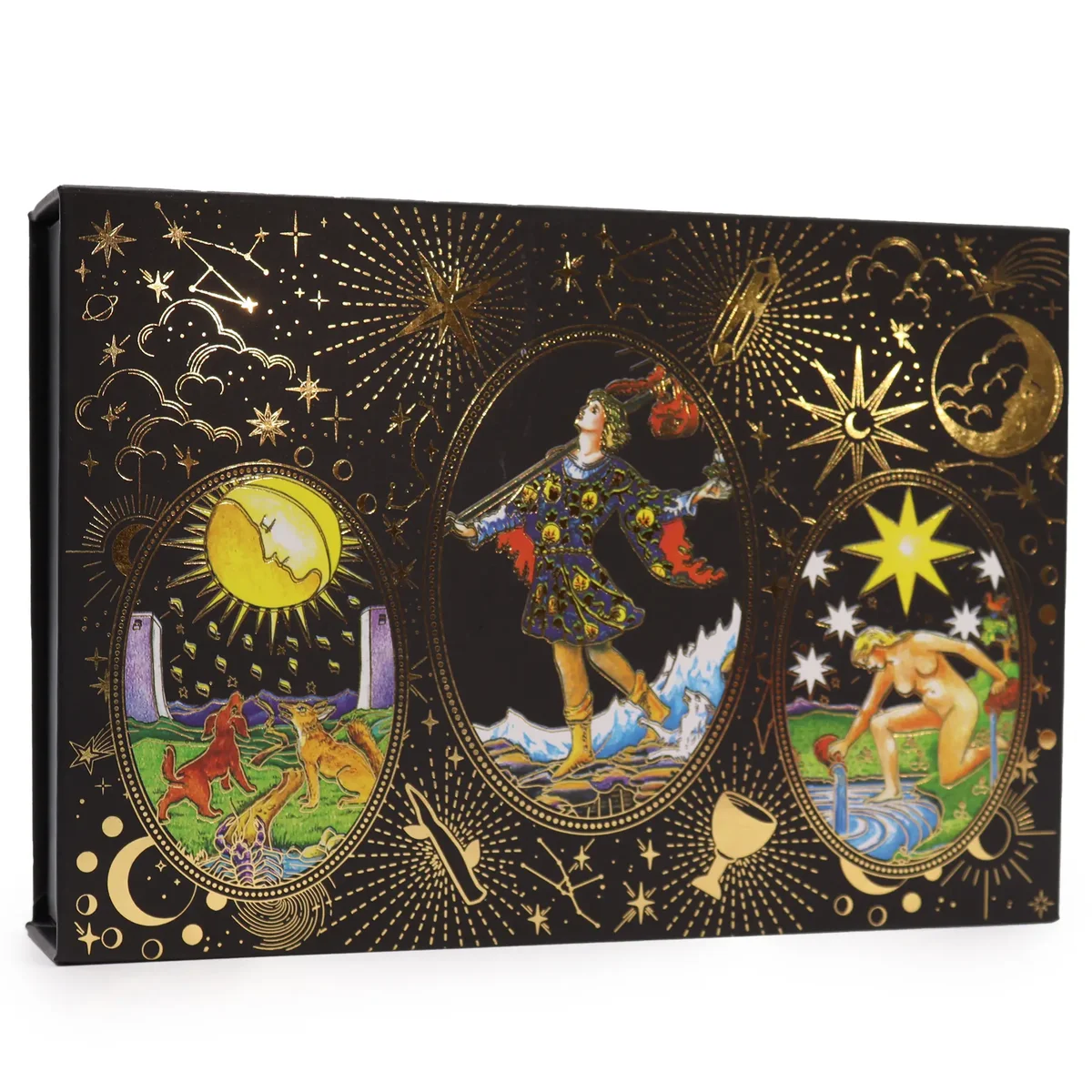 Gold foil tarot deck – a tarot card gift set.