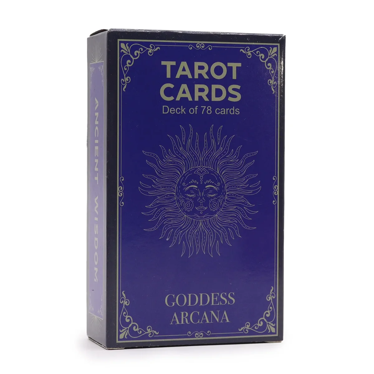 tarot cards with guide book from Goddess Arcana deck presented in a studio photo