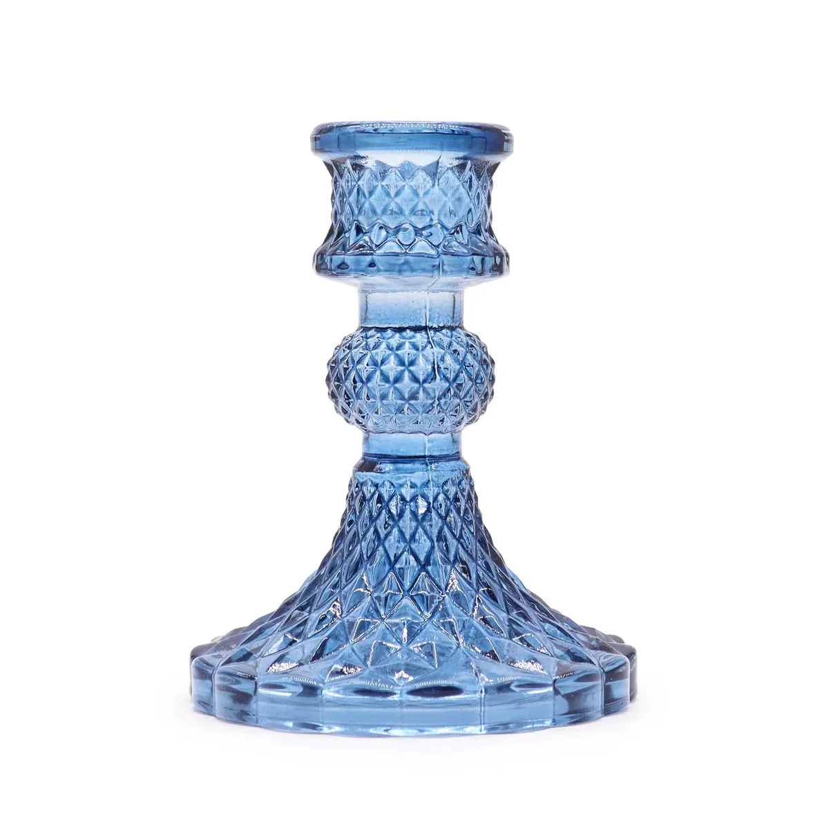 Royal blue vintage dinner candle holder