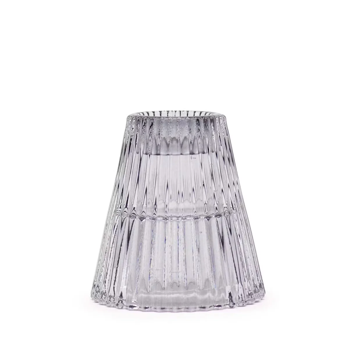 Midnight grey modern tealight candle holder with flip dinner design holding tealights