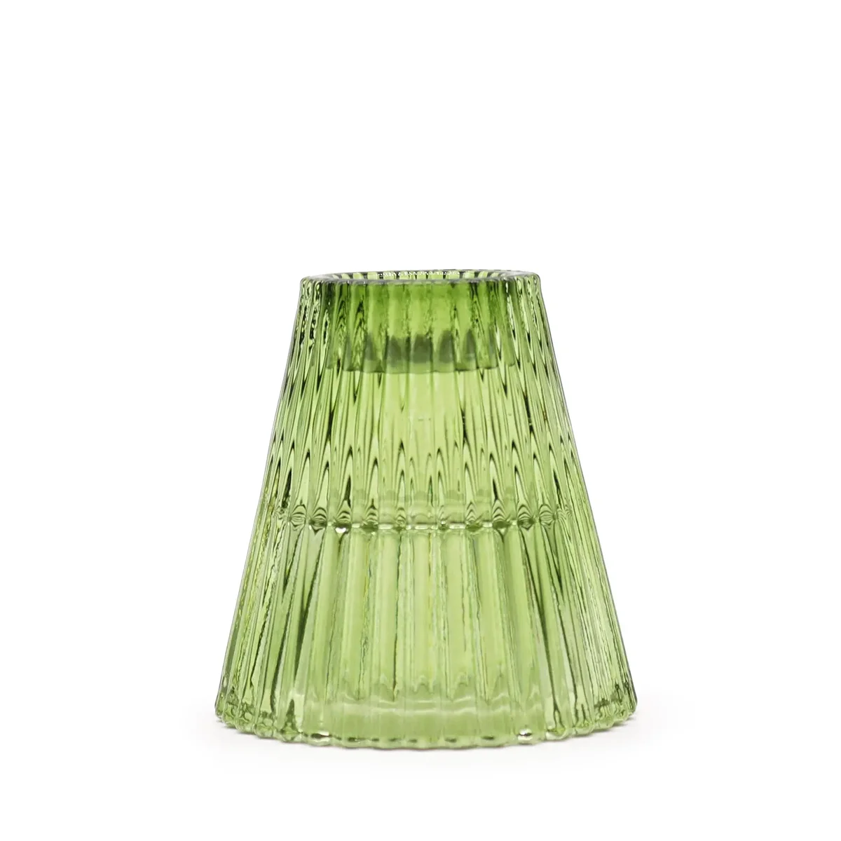 Garden jade tealight candle holder with flip‑top design and green ceramic finish.