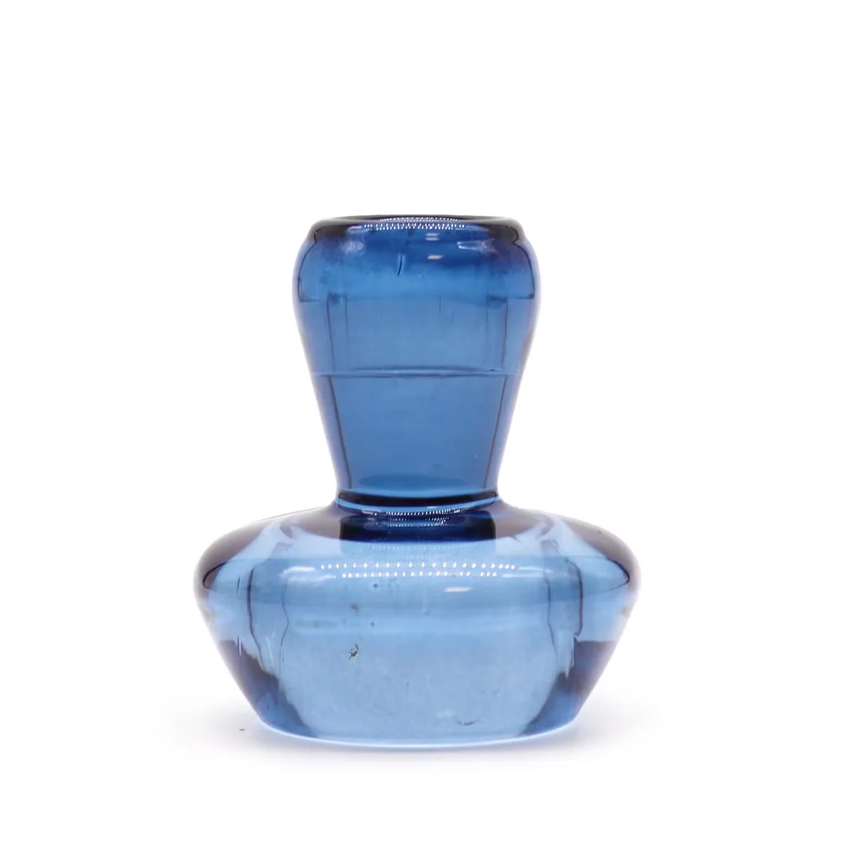 Decorative candle holder mushroom shaped, royal blue tealight holder.