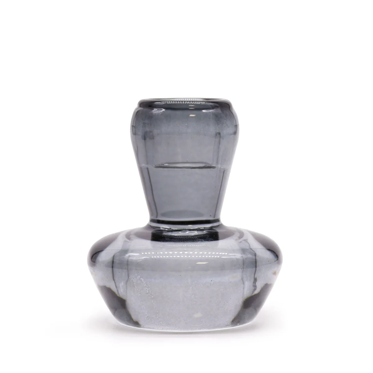 Midnight grey mushroom tealight holder with a flip dinner candle