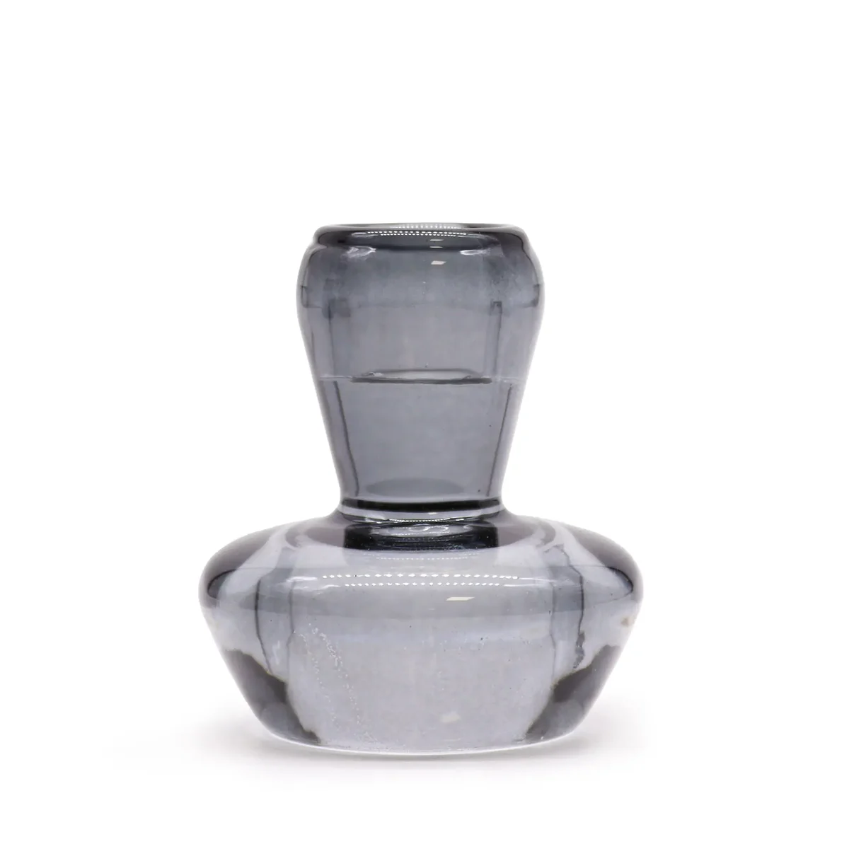 Midnight grey mushroom flip dinner candle holder with tealight interior